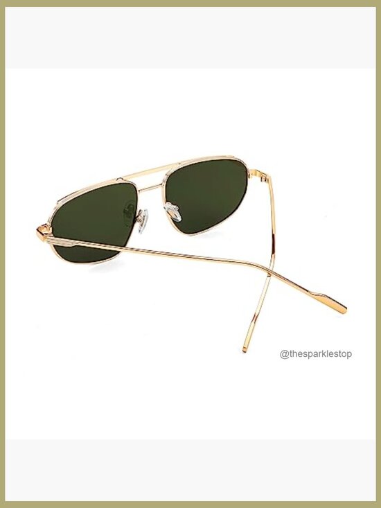 Metal Frame Retro Aviator Sunglasses Polarized UV Protection main image 5